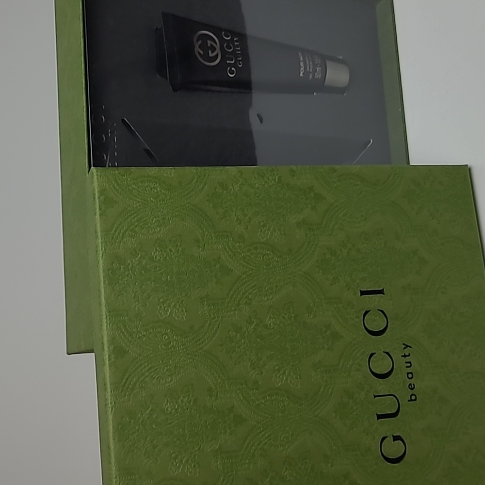 GUCCI GUILTY FOR MEN SHOWER GEL 50 ML 1.6 FL OZ NEW AND GUCCI SET BOX